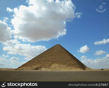 Pyramid in an arid landscape, Egypt