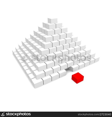 Pyramid with missing block