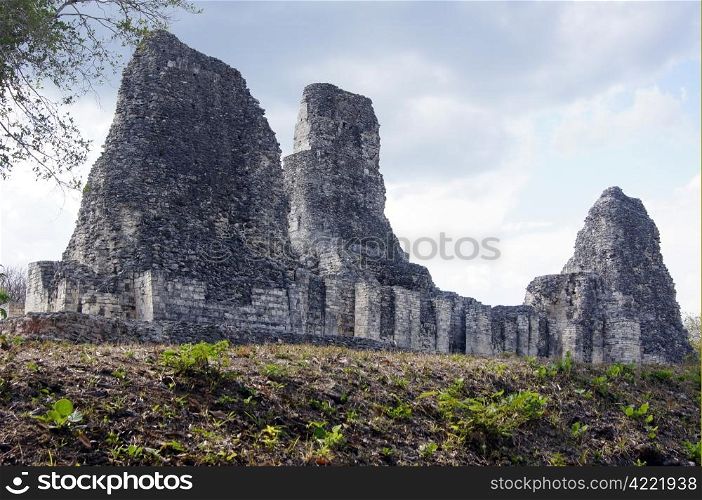 Pyramids in Xpuhil ruins, Yucatan, Mexico