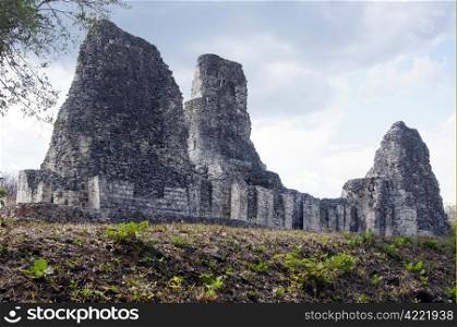 Pyramids in Xpuhil ruins, Yucatan, Mexico