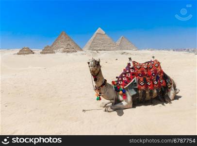 pyramids with a beautiful sky of Giza in Cairo, Egypt.&#xA;&#xA;