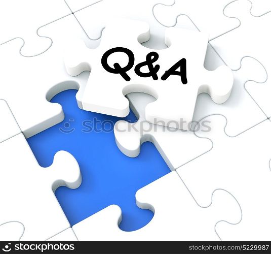 Q&amp;A Puzzle Shows Frequently Asked Questions And Answers&#xA;