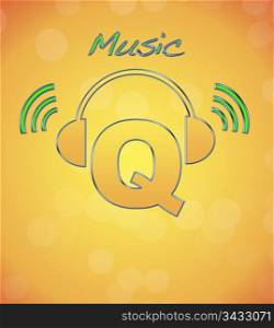 Q, music logo.