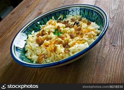 Qabul Sweet Rice - Afghan rice with raisins