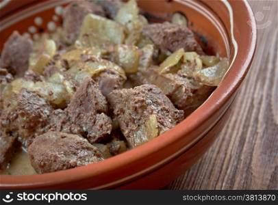 qovurma - roasted meat and liver