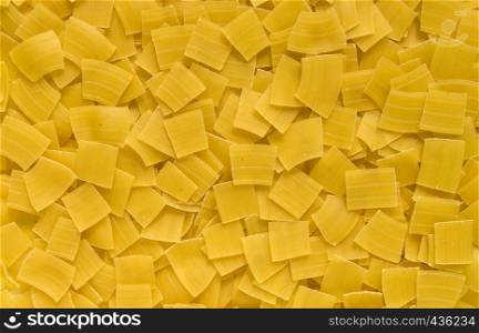 Quadretti - small lasagne, square shaped pasta background
