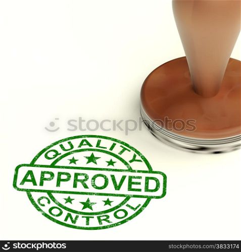 Quality Control Approved Stamp Shows Excellent Products. Quality Control Approved Stamp Shows Excellent Product