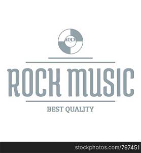 Quality rock music logo. Simple illustration of quality rock music vector logo for web. Quality rock music logo, simple gray style