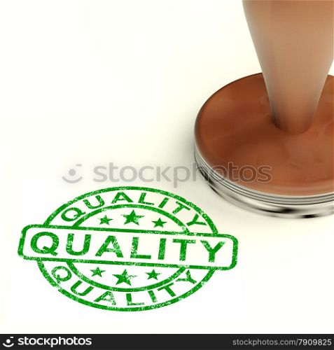 Quality Stamp Showing Excellent Superior Premium Product. Quality Stamp Showing Excellent Product