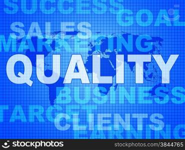 Quality Words Representing Perfect Certified And Approved