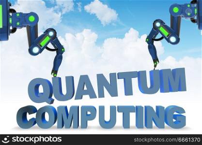 Quantum computing concept - 3d rendering