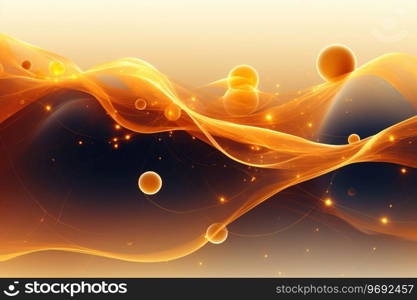 Quantum mechanics, scientific concept of modern physics. Dark background. Header banner mockup with copy space. AI generated.. Quantum mechanics, scientific concept of modern physics. AI generated.