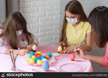 Quarantined sick family paints eggs for Easter