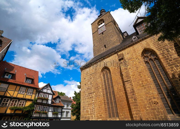 Quedlinburg chuch in Harz of Germany. Quedlinburg city chuch in Harz of Germany