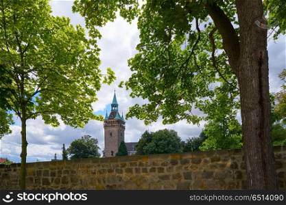 Quedlinburg tower in Harz of Saxony Germany. Quedlinburg tower in Harz of Saxony Anhalt Germany