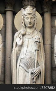 Queen of Sheba, Notre Dame Cathedral, Paris, Portal of St. Anne