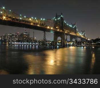 Queensboro Bridge, view from Manhattan, New York