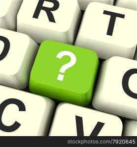 Question Mark Key On Keyboard Showing Help Confused And Doubt&#xA;
