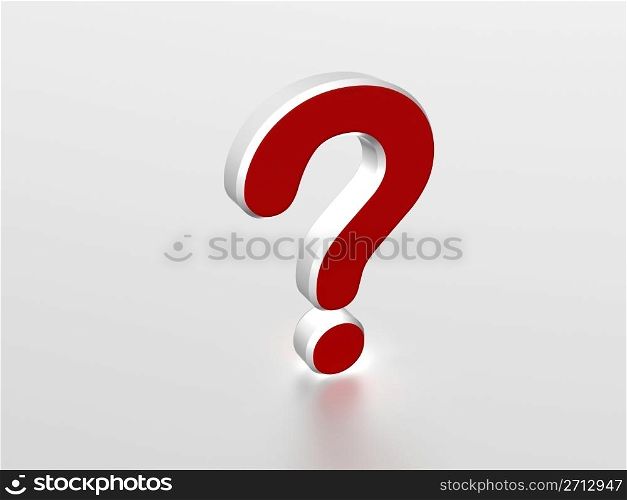 Question mark sign - computer generated image
