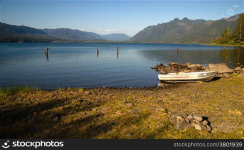 Quiet solutude is your reward on the sjores of Lake Quinault
