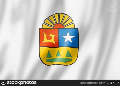 Quintana Roo state flag, Mexico waving banner collection. 3D illustration. Quintana Roo state flag, Mexico