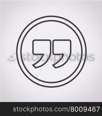 Quote sign icon , Quotation mark