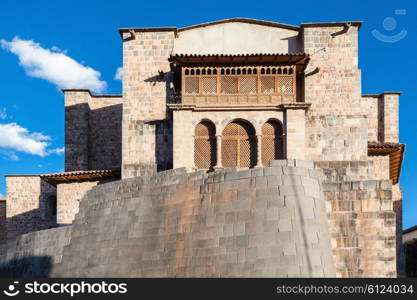 Qurikancha Temple also known as Church of Santo Domingo in Cusco, Peru