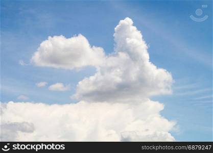 Rabbit cloud shape in the sky