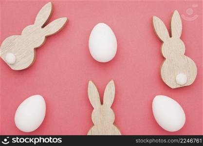 rabbit shapes eggs table
