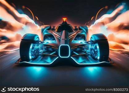 Race car on the race track, generative ai