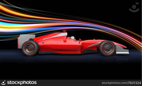 Race car with no brand name is designed and modelled by myself. Formula race red car