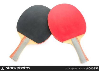 racquet to play ping-pong isolated on white background