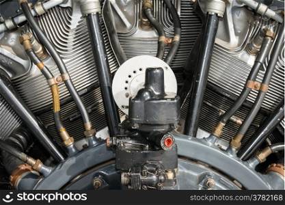 Radial aero engine close detail