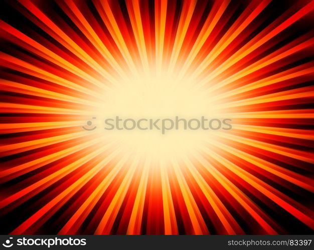 Radial orange sun rays abstract background