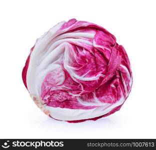Radicchio, red salad isolated on white background