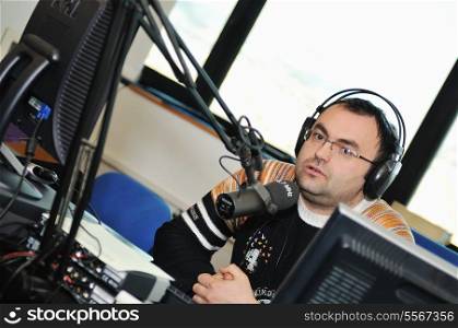 radio station dj reading news and info