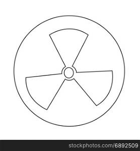 Radioactivity sign icon