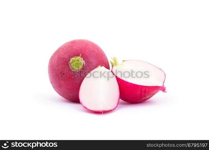 radish isolated on white background cutout