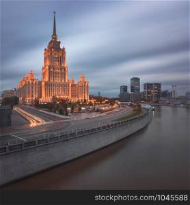 Radisson Royal Hotel in the Evening, Moscow, Russia