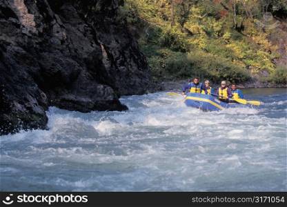 Rafters Forging Through Rapids