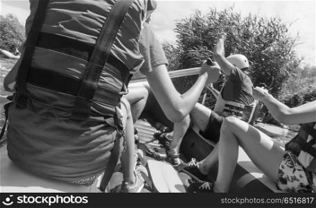 Rafting. Rafting team , summer extreme water sport