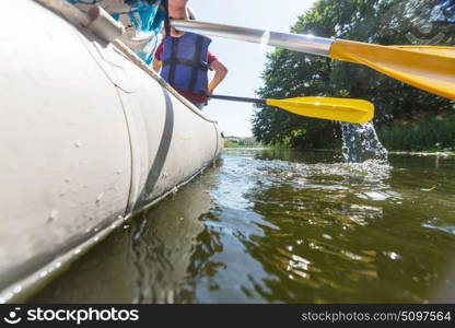 Rafting team , summer extreme water sport