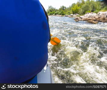 Rafting team , summer extreme water sport