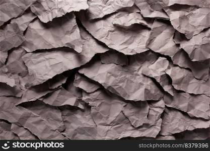 Ragged waste paper background texture. Recycling concept  and grey ripped paper heap