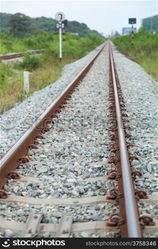 Rail is the path forward. The grass on either side of Railroad tracks