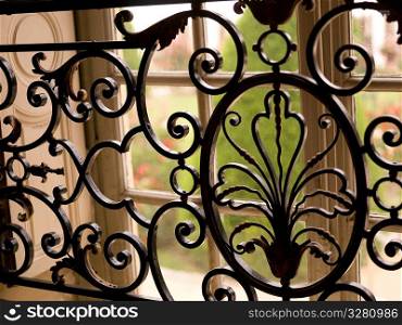 Railing in front of window