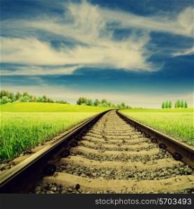 Railroad. Abstract rural landscape for your design