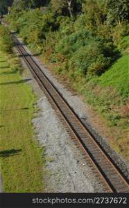 Railroad tracks near the Port of Rochester, New York
