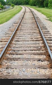 Railroad tracks through the Shorewood Hills suburb of Madison, Wisconsin