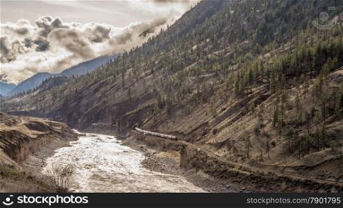 Railroads Winding through the Fraser Canyon